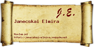 Janecskai Elmira névjegykártya
